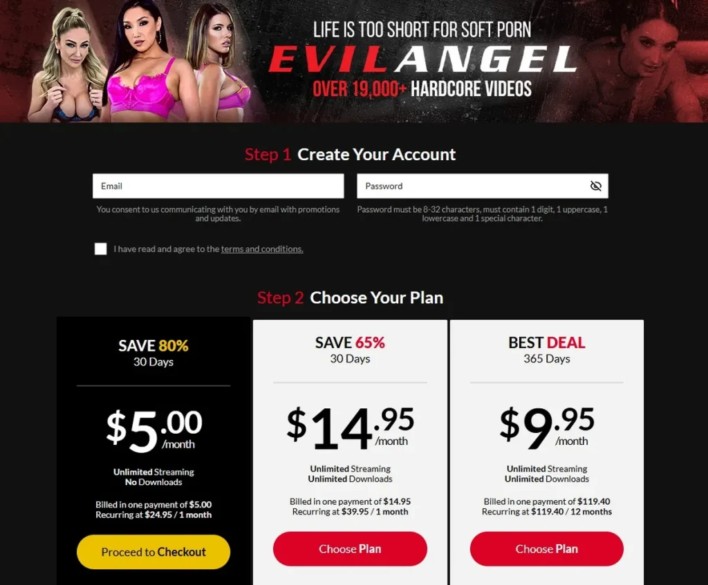 Evilangel deal — limited time offer